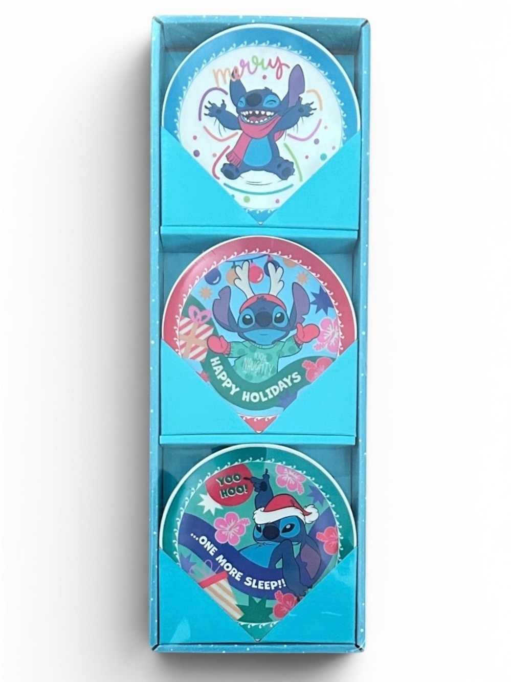 Disney Stitch Holiday Decorative Plate Set Christmas Wall Decor